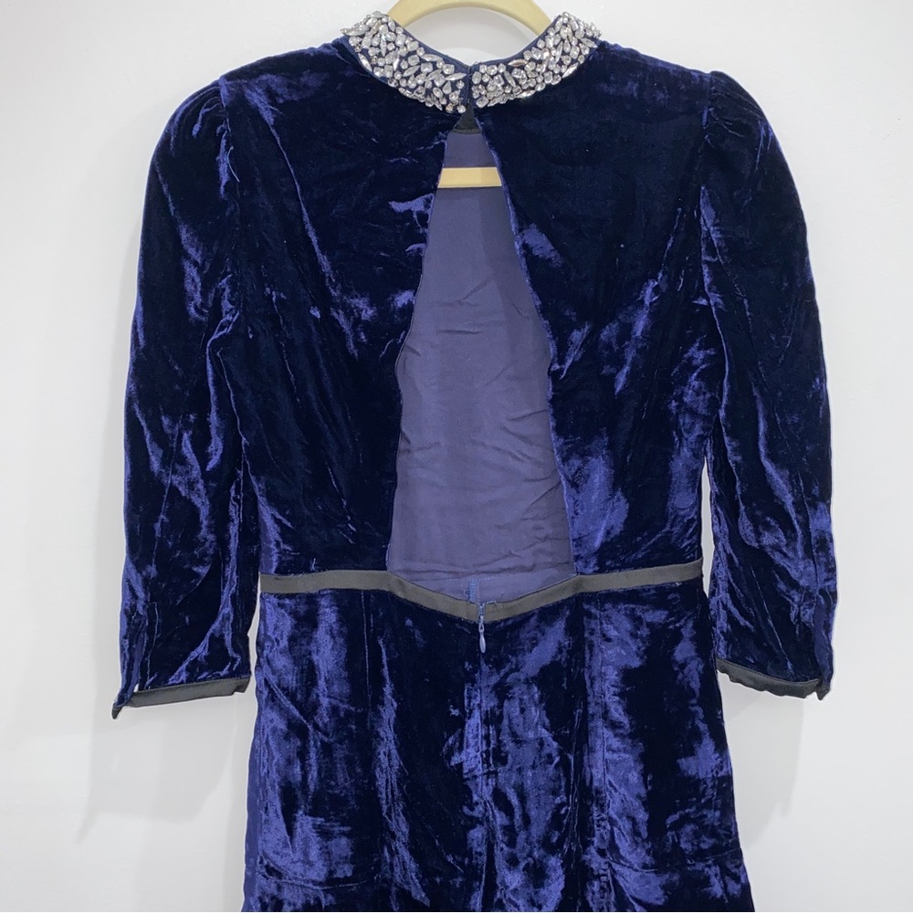 Velvet Open Back Romper - Picture 10 of 16